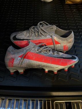 Nike Vapor 360 Soccer Cleats in Silver and Red